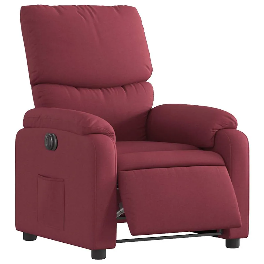 Fauteuil inclinable électrique Rouge bordeaux Tissu - 3