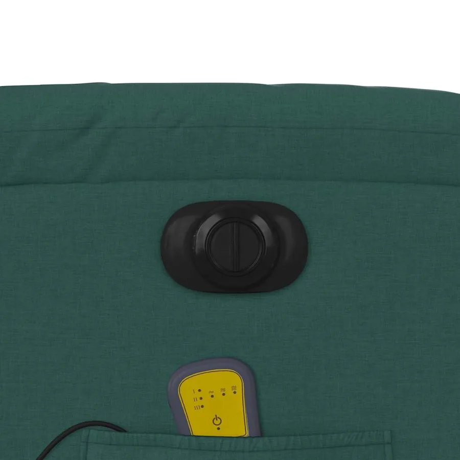 Fauteuil de massage inclinable électrique Vert foncé Tissu - 12