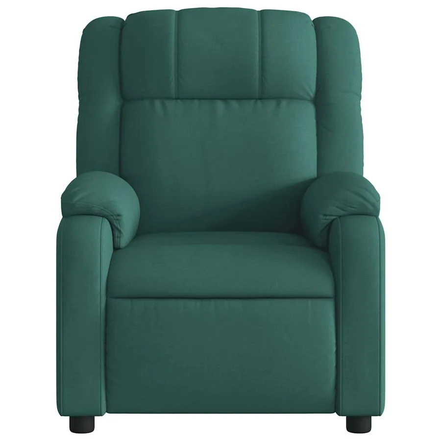 Fauteuil de massage inclinable électrique Vert foncé Tissu - 9