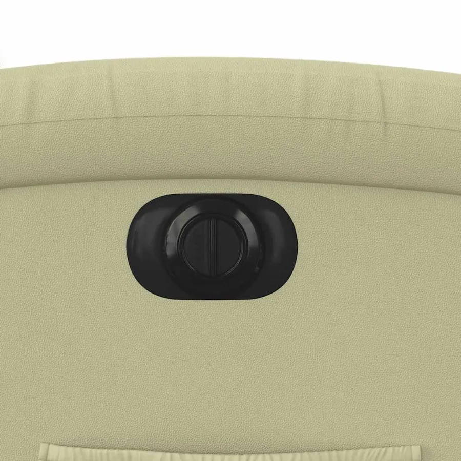 Fauteuil inclinable électrique crème cuir véritable - 12