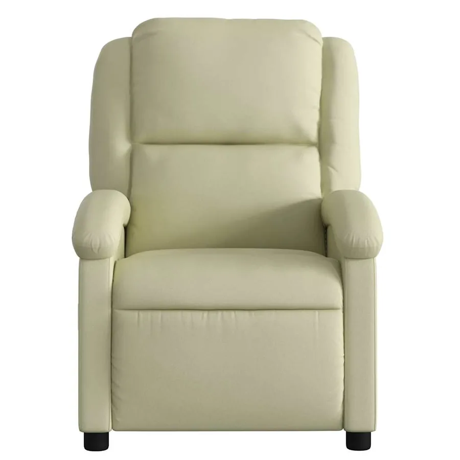 Fauteuil inclinable électrique crème cuir véritable - 9