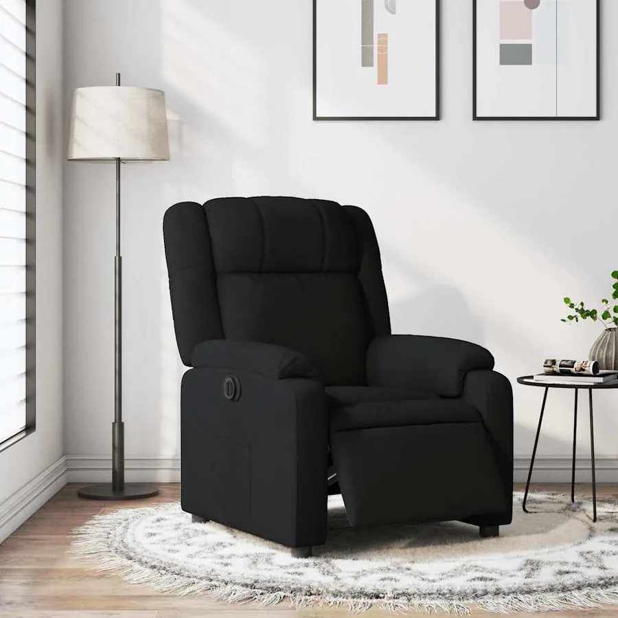 Fauteuil inclinable électrique Noir Tissu - 15