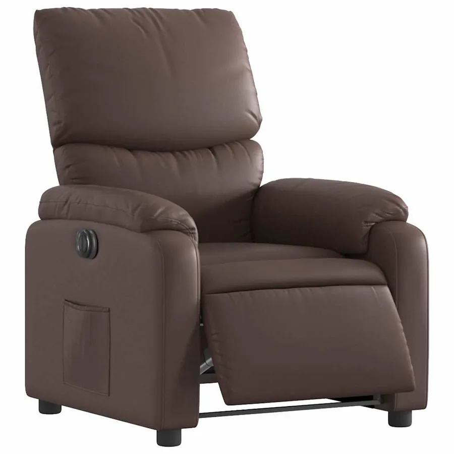 Fauteuil inclinable électrique Marron Similicuir - 3
