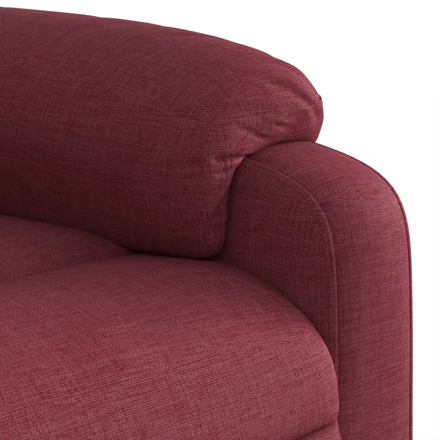 Fauteuil de massage inclinable électrique Rouge bordeaux Tissu - 11