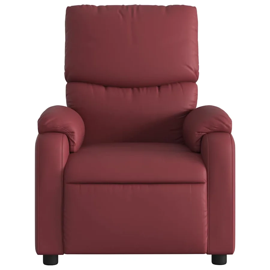 Fauteuil de massage inclinable électrique rouge bordeaux - 9