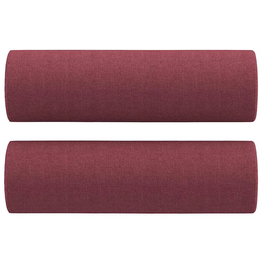 Ensemble de canapés 2 pcs avec coussins rouge bordeaux tissu - 5