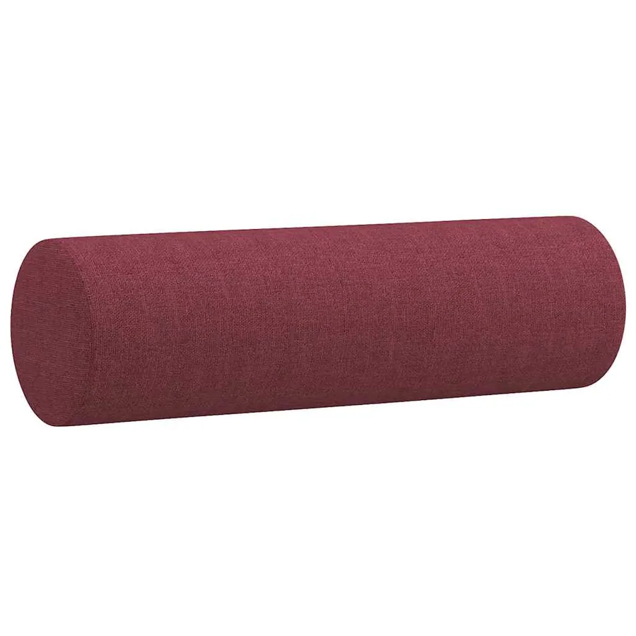 Ensemble de canapés 2 pcs avec coussins rouge bordeaux tissu - 6