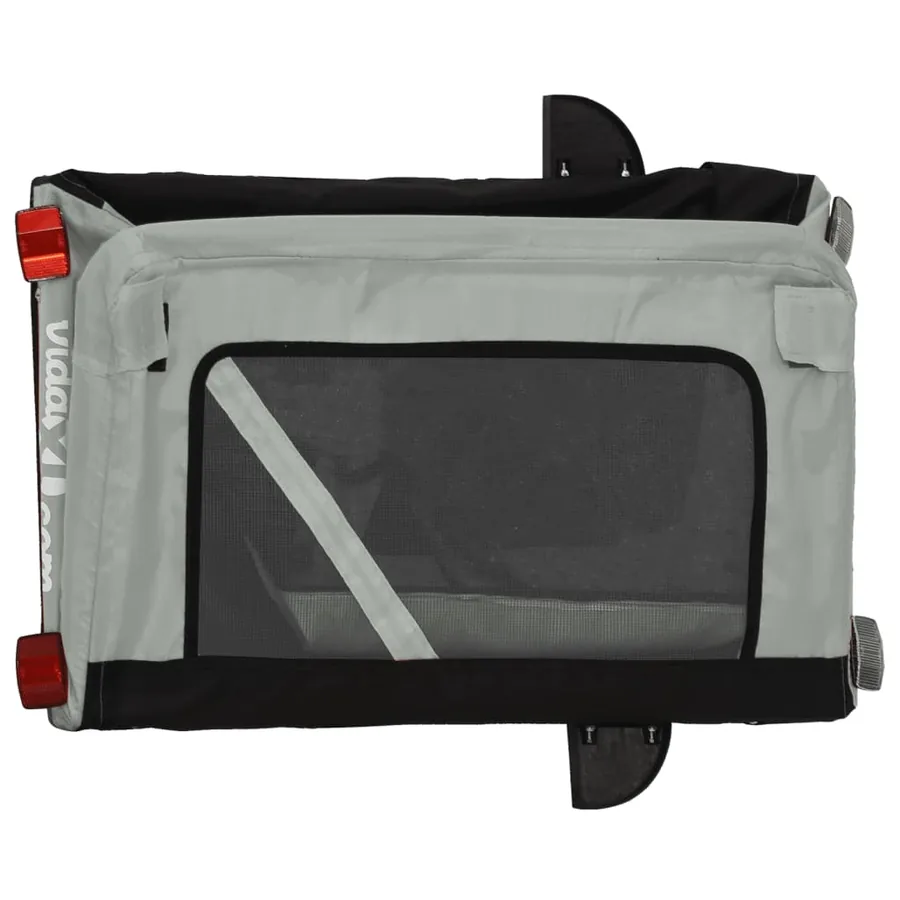 Remorque de vélo pour animaux de compagnie gris et noir - 10