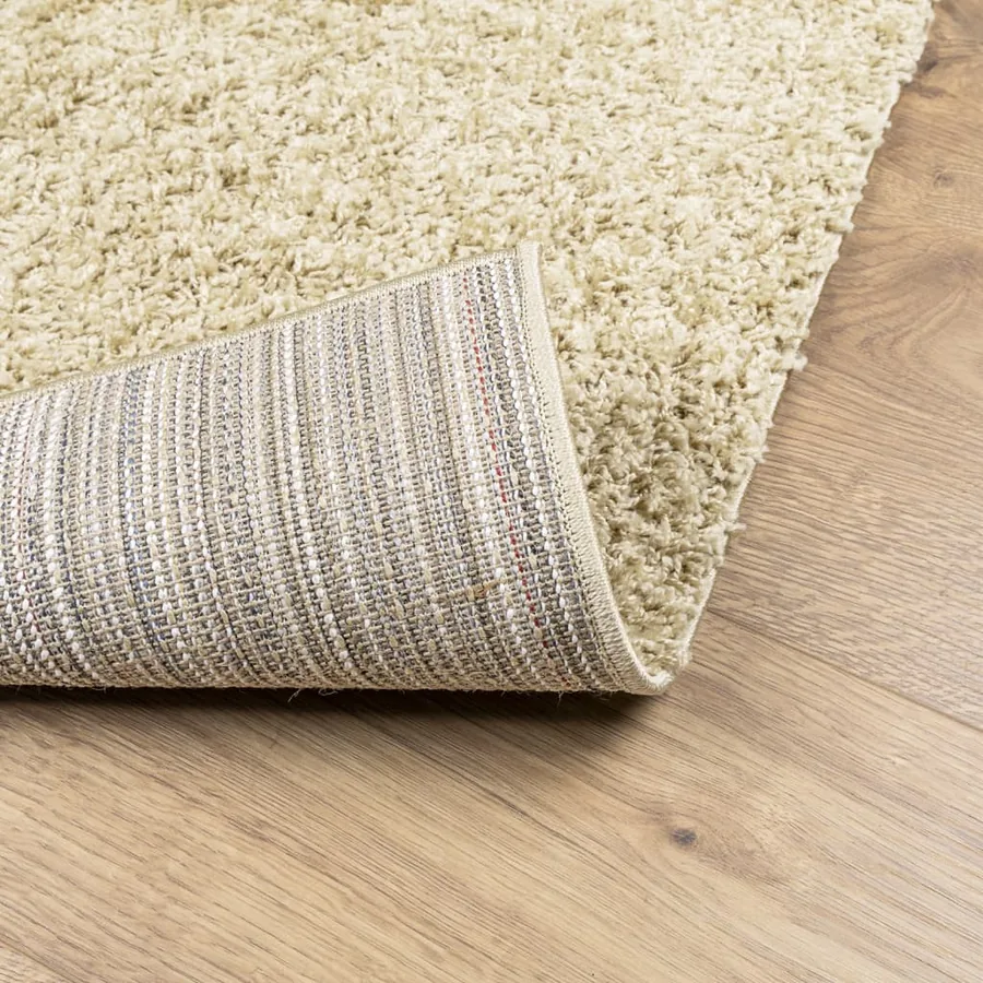 Tapis shaggy PAMPLONA poils longs moderne doré 60x110 cm - 5