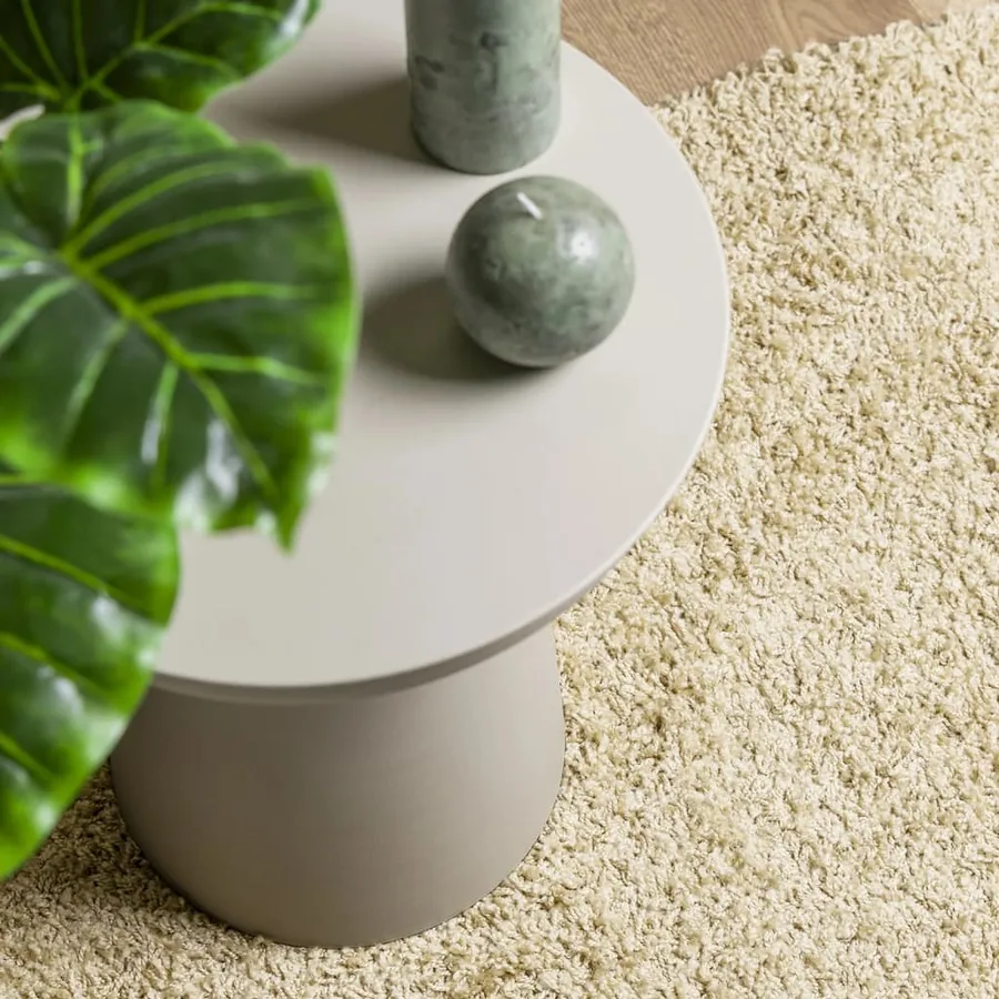 Tapis shaggy PAMPLONA poils longs moderne doré 160x160 cm - 7