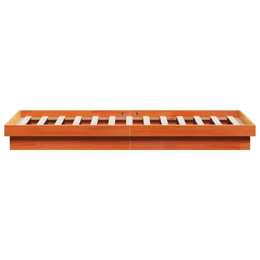 Cadre de lit à LED sans matelas 150x200 cm bois massif - 8