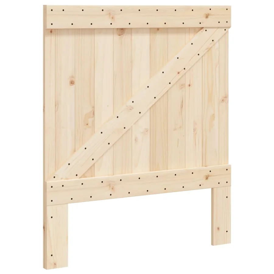 Cadre de lit sans matelas gris 90x200 cm bois de pin massif - 6