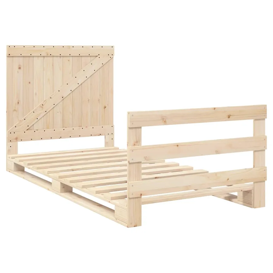 Cadre de lit sans matelas avec tête de lit 100x200 cm - 3