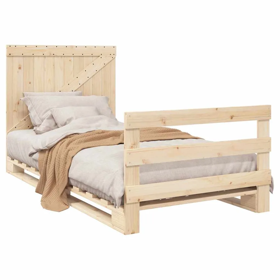 Cadre de lit sans matelas avec tête de lit 100x200 cm - 4