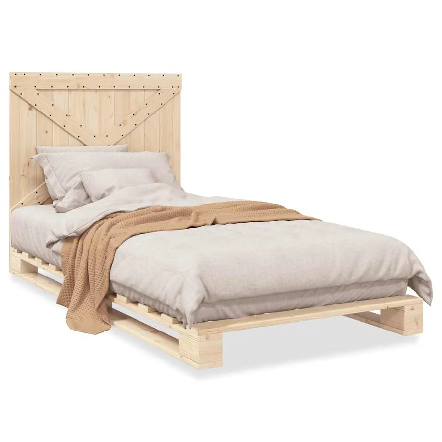 Cadre de lit sans matelas avec tête de lit 100x200 cm - 2