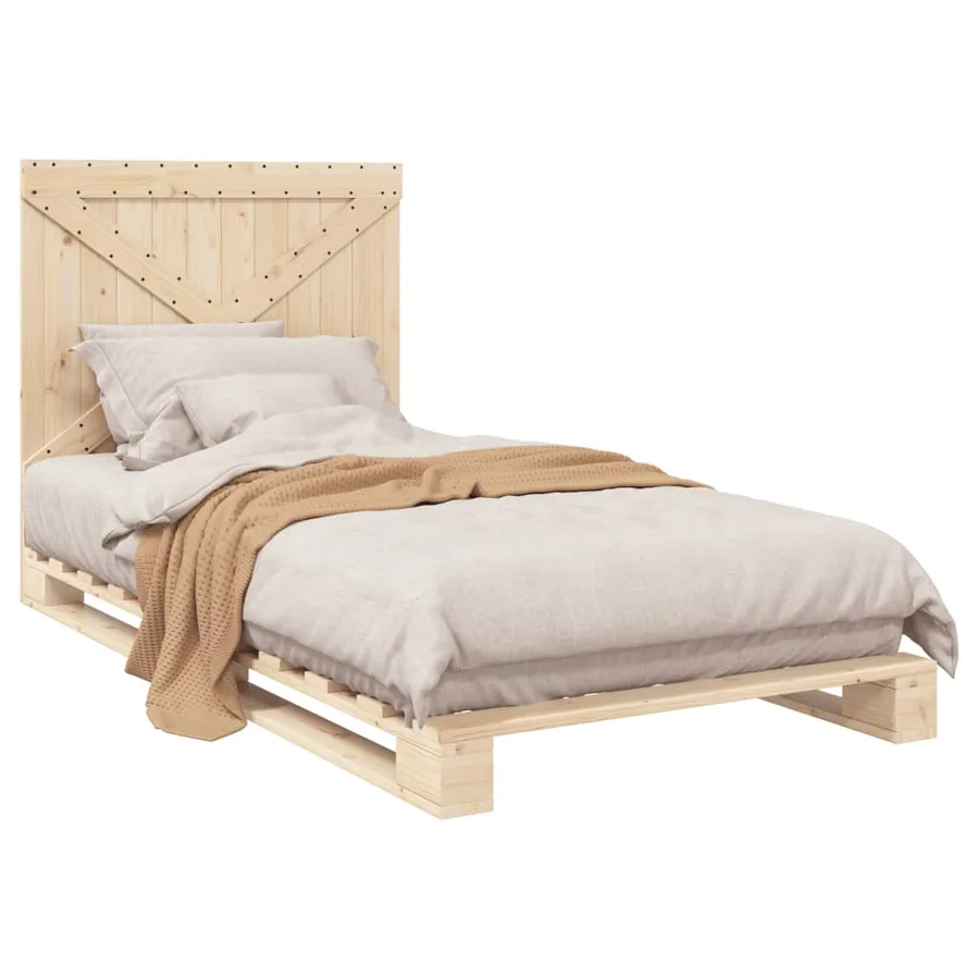 Cadre de lit sans matelas avec tête de lit 100x200 cm - 4