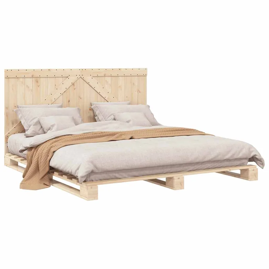 Cadre de lit sans matelas avec tête de lit 200x200 cm - 4