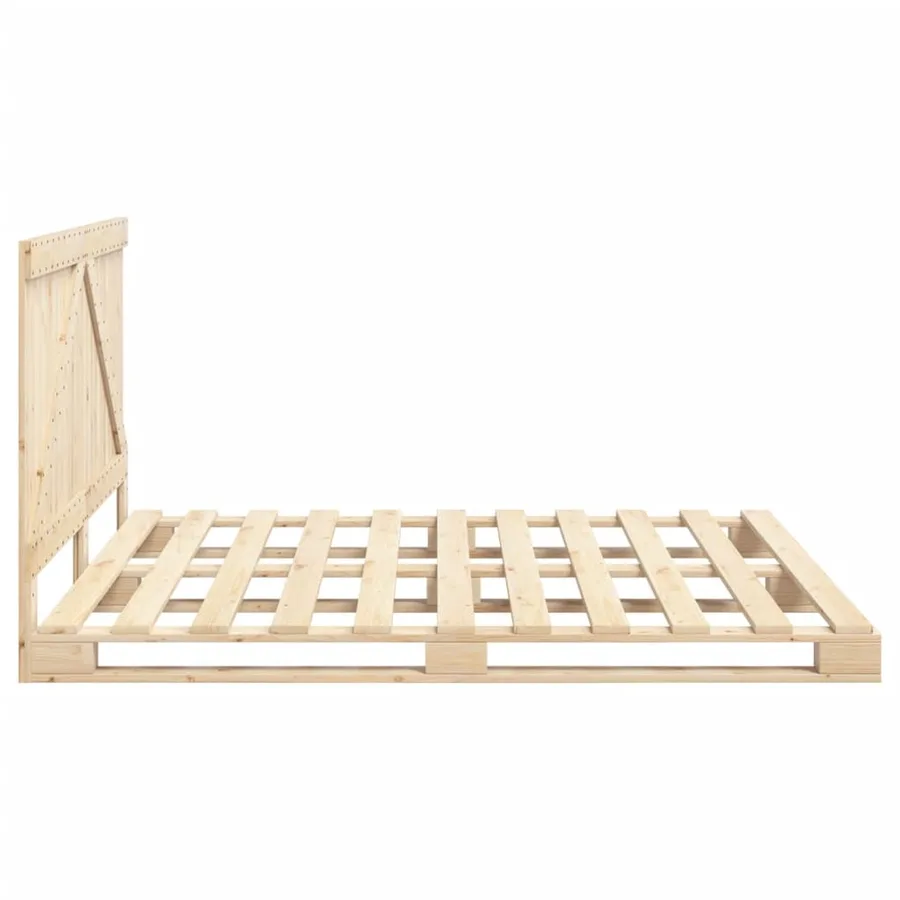 Cadre de lit sans matelas avec tête de lit 200x200 cm - 8