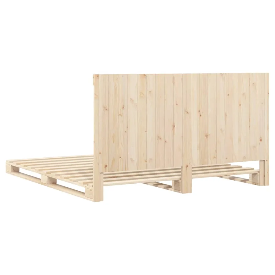 Cadre de lit sans matelas avec tête de lit 200x200 cm - 9