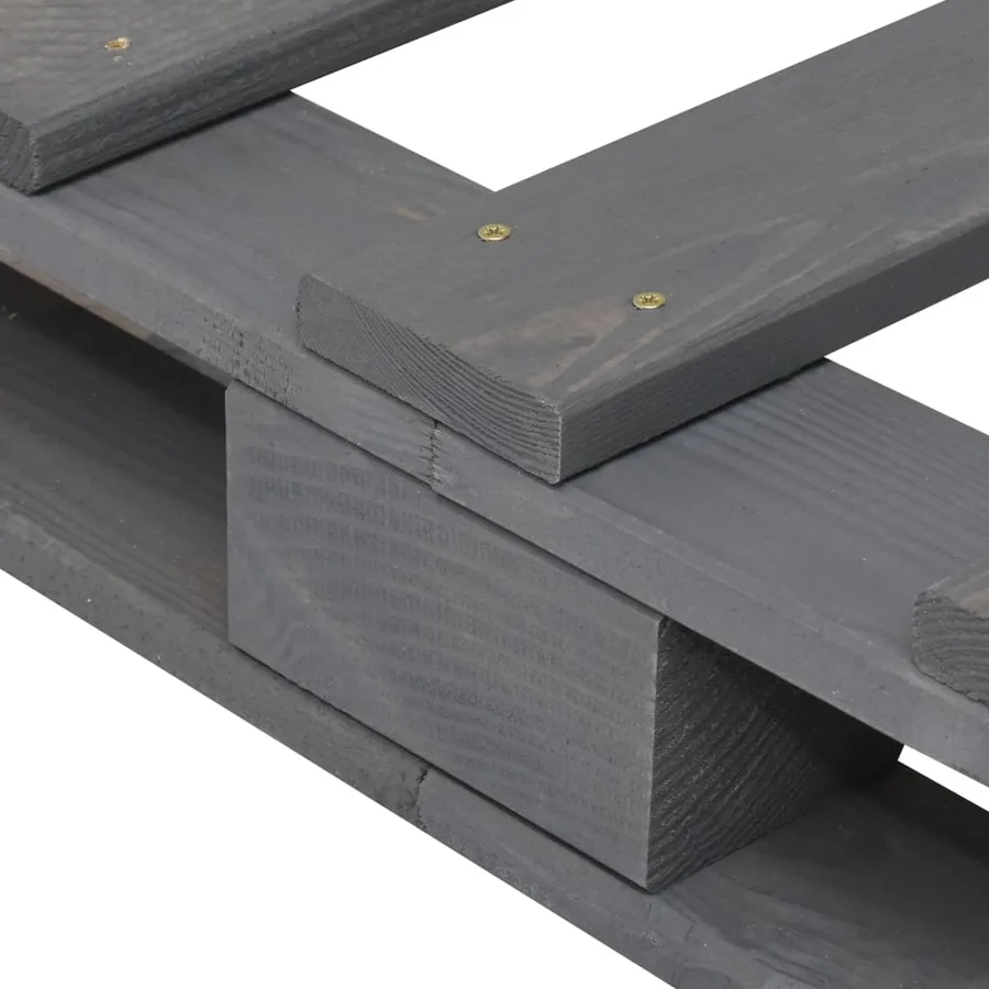 Cadre de lit sans matelas gris 100x200 cm bois massif de pin - 10