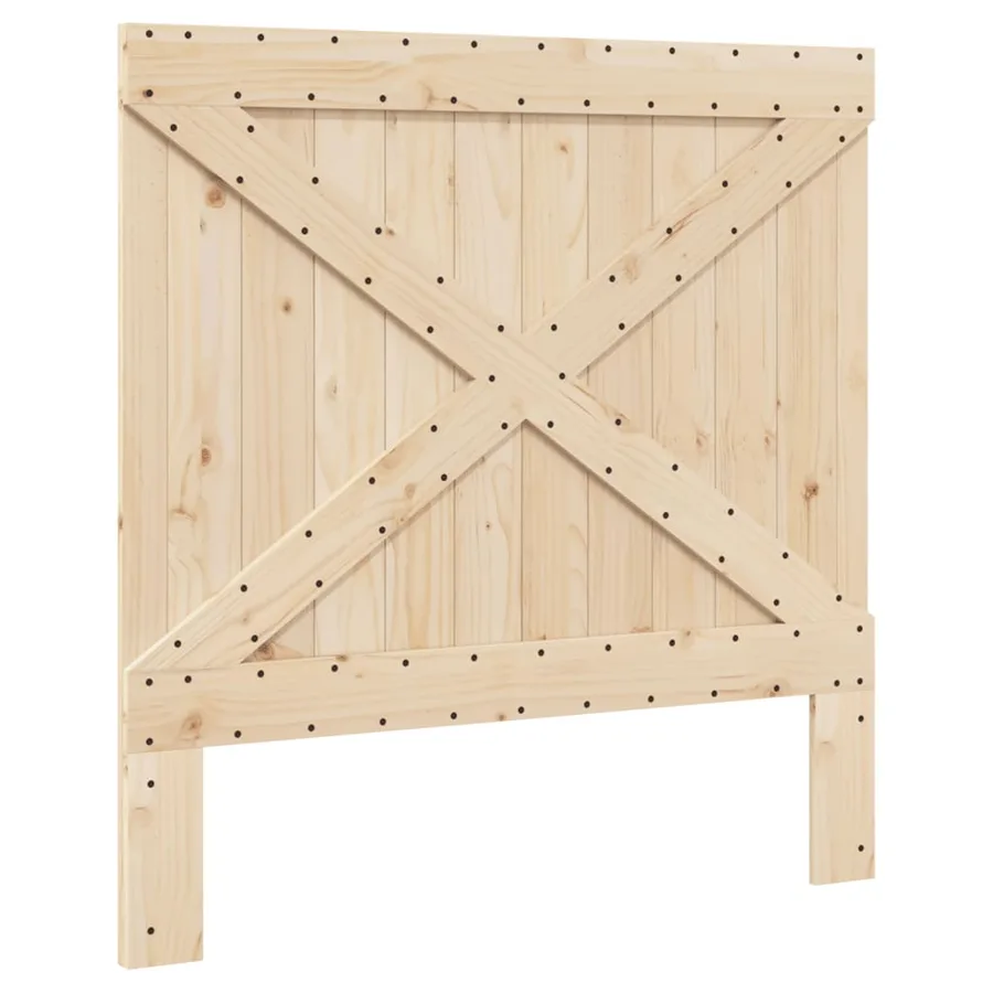 Cadre de lit sans matelas gris 100x200 cm bois massif de pin - 5