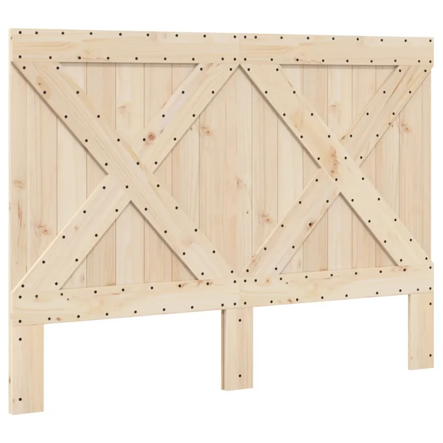 Cadre de lit sans matelas avec tête de lit bois massif - 6