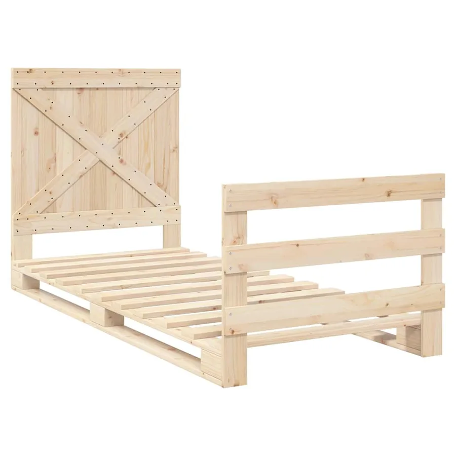 Cadre de lit sans matelas avec tête de lit 90x200 cm - 3