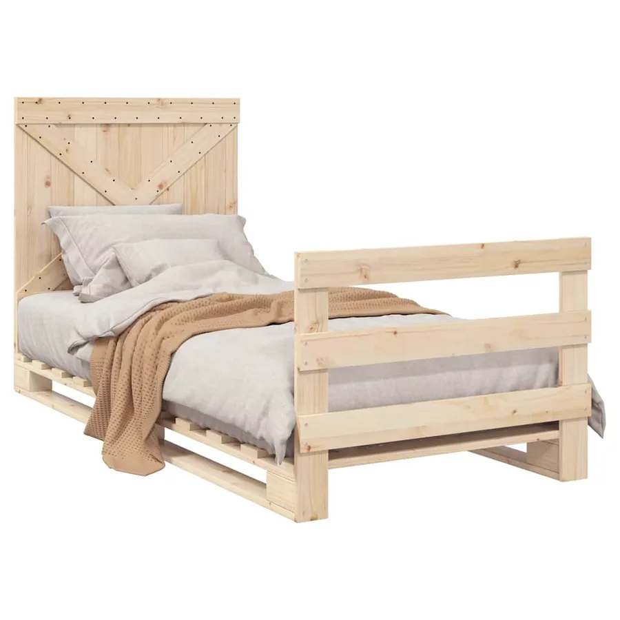 Cadre de lit sans matelas avec tête de lit 90x200 cm - 4