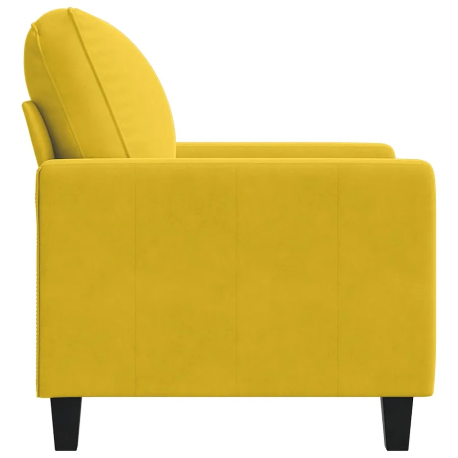 Fauteuil Jaune 60 cm Velours - 5