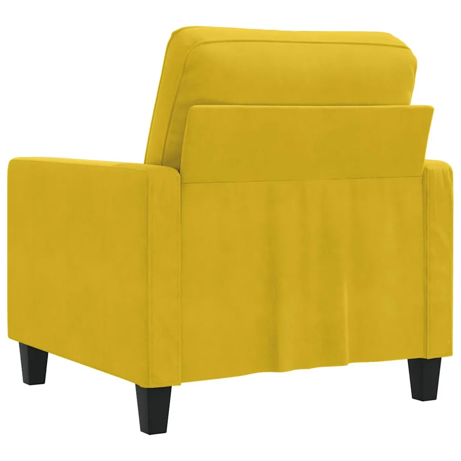 Fauteuil Jaune 60 cm Velours - 6