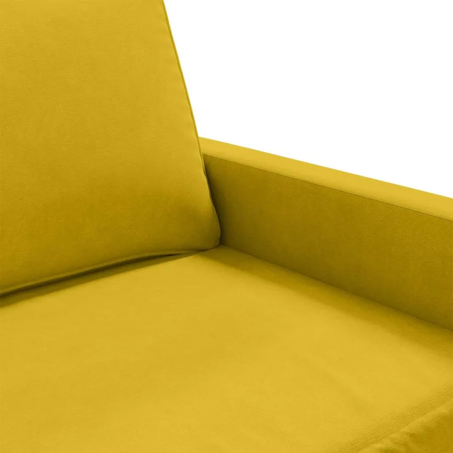 Fauteuil Jaune 60 cm Velours - 7