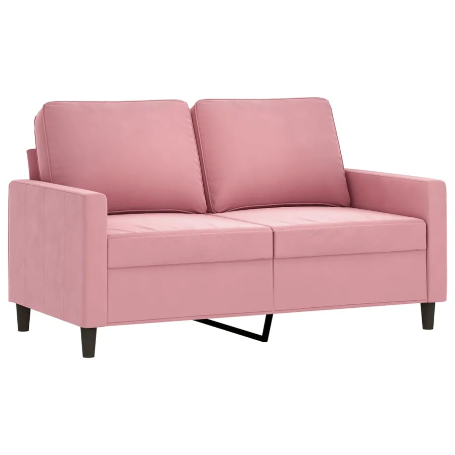 Ensemble de canapés 4 pcs avec coussins Rose Velours - 4