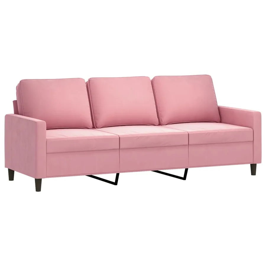 Ensemble de canapés 4 pcs avec coussins Rose Velours - 5