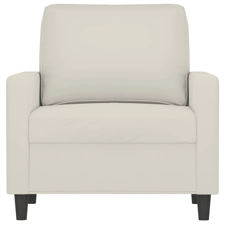 Fauteuil Crème 60 cm Velours - 3