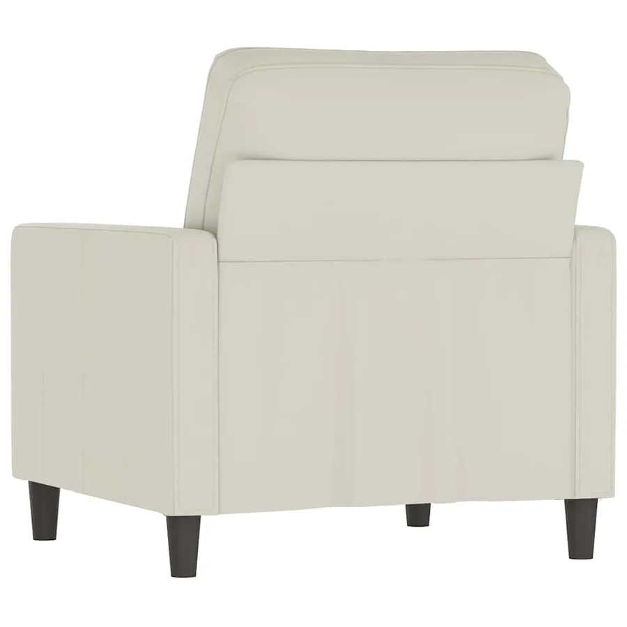 Fauteuil Crème 60 cm Velours - 5