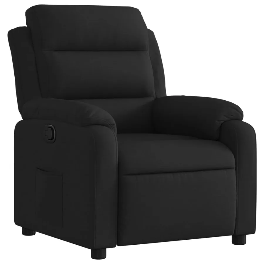 Fauteuil inclinable en tissu noir - 2