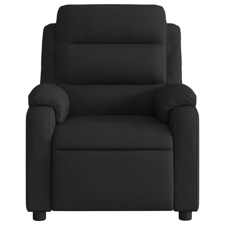 Fauteuil inclinable en tissu noir - 6