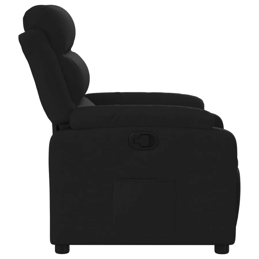 Fauteuil inclinable en tissu noir - 7