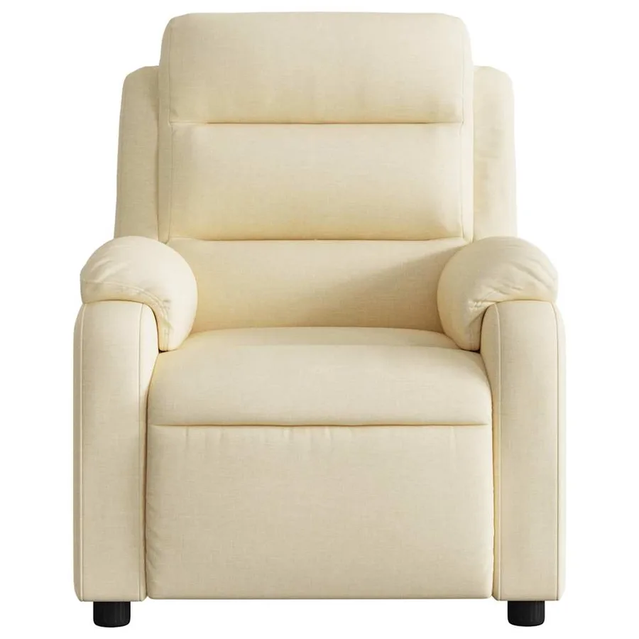 Fauteuil inclinable électrique Crème Tissu - 9
