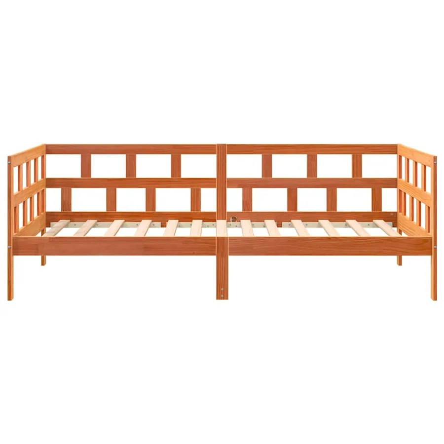 Lit de jour sans matelas cire marron 90x200 cm bois pin massif - 5