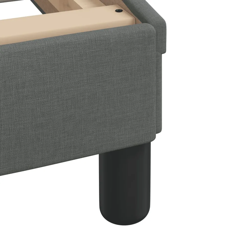 Lit avec matelas Dover gris foncé 100x200 cm tissu - 6