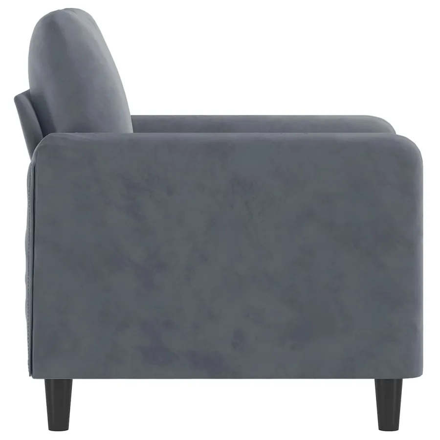 Fauteuil Gris foncé 60 cm Velours - 4