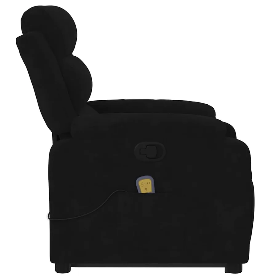 Fauteuil de massage inclinable Noir Velours - 10