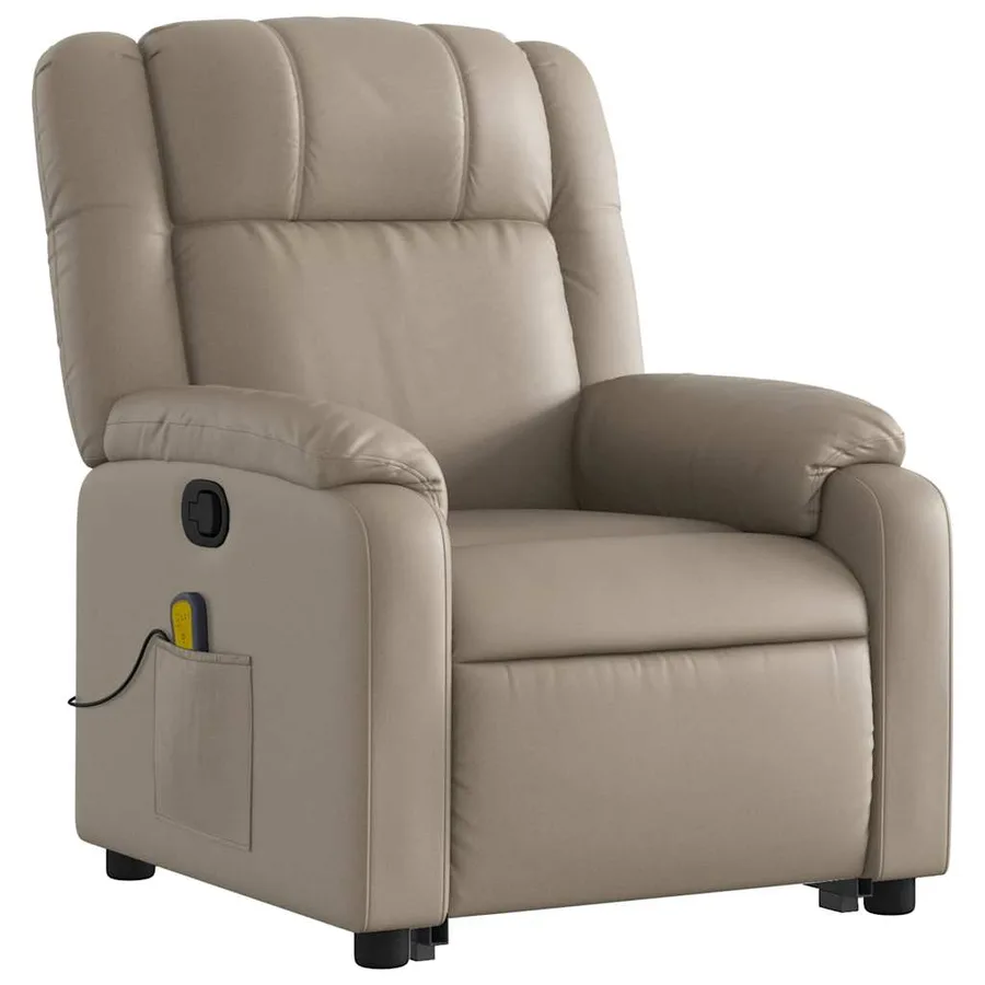 Fauteuil inclinable de massage Cappuccino Similicuir - 4