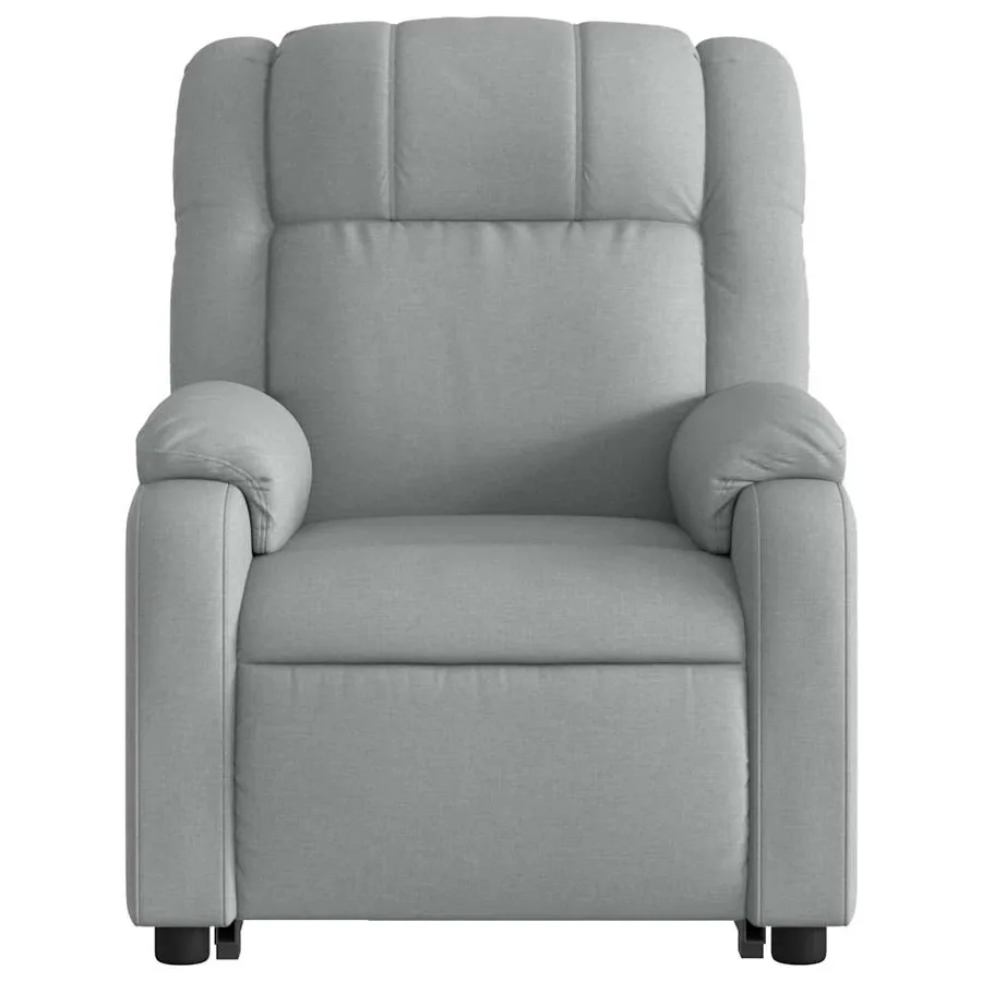 Fauteuil inclinable de massage électrique Gris clair Tissu - 9