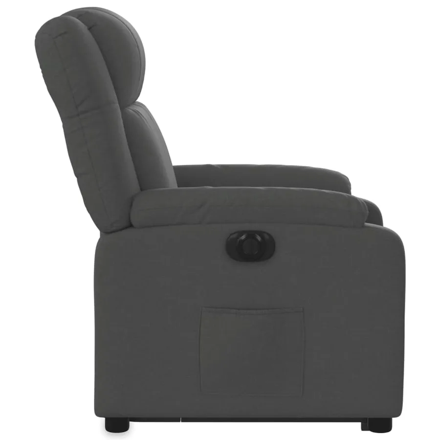 Fauteuil inclinable électrique gris foncé tissu - 10