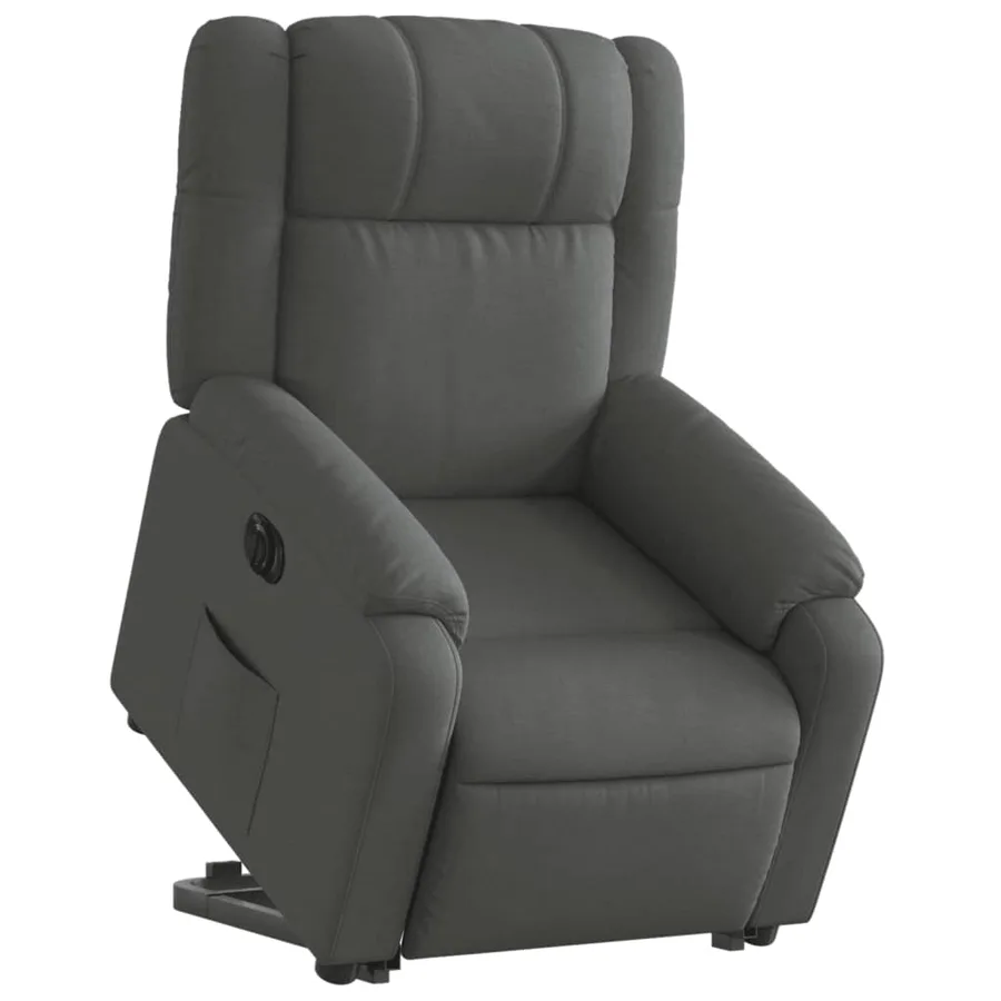 Fauteuil inclinable électrique gris foncé tissu - 3