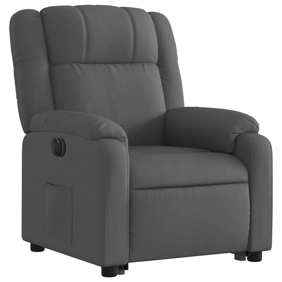 Fauteuil inclinable électrique gris foncé tissu - 4