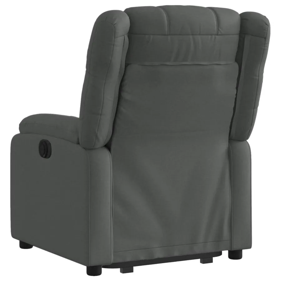 Fauteuil inclinable électrique gris foncé tissu - 5