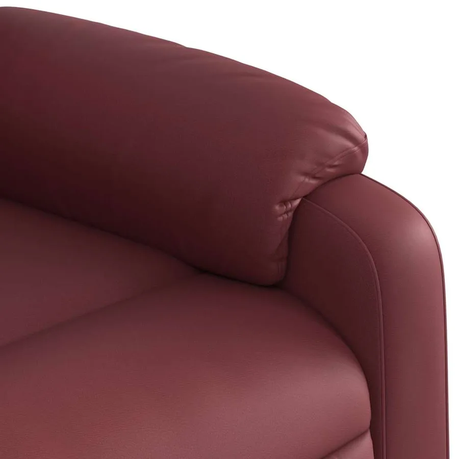 Fauteuil inclinable de massage Rouge bordeaux Similicuir - 11